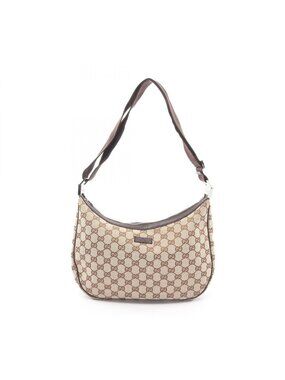 Gucci Shoulder Bag GG Canvas Beige Brown